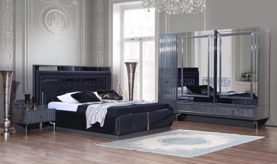 Medusa Home Mobilya - Diamanti Antrasit Yatak Odası