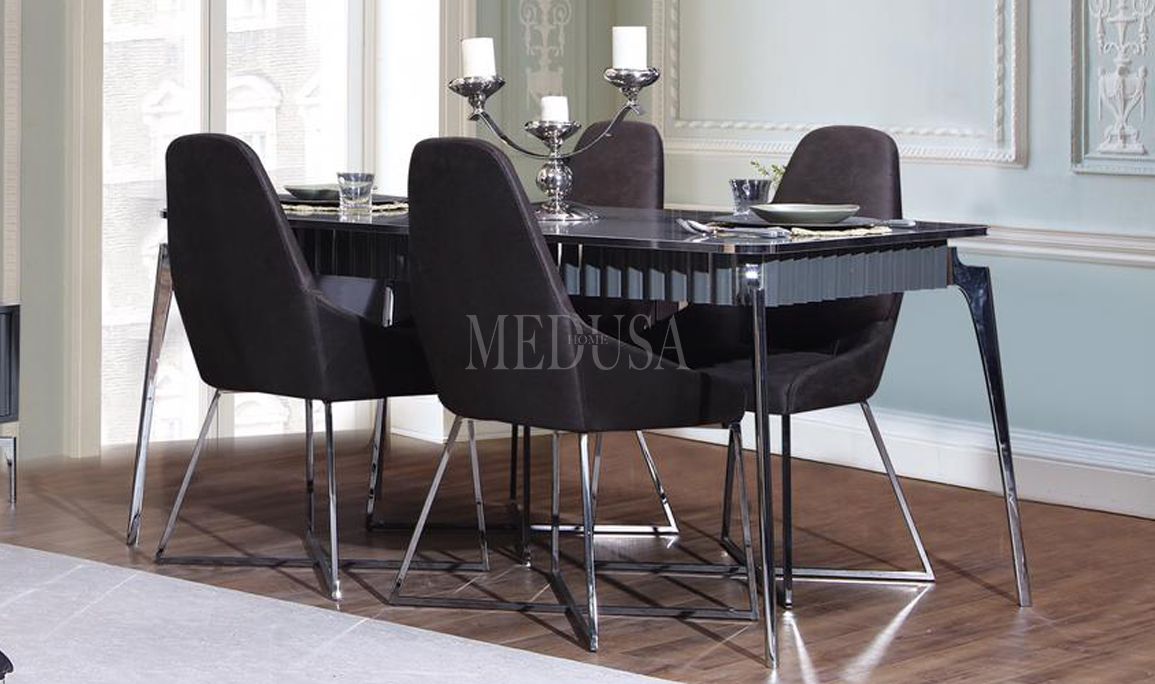 Medusa Home Mobilya - Diamanti Antrasit Yemek Masası