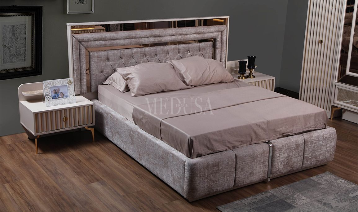 Medusa Home Mobilya - Diamanti Beyaz Karyola