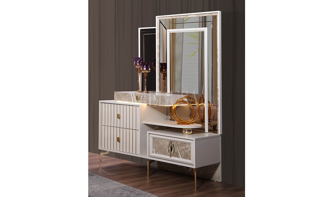 Medusa Home Mobilya - Diamanti Beyaz Şifonyer