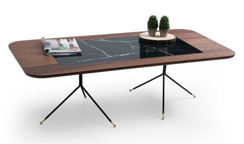Medusa Home - Diamond Walnut Black Orta Sehpa Medusa Home - Diamond Walnut Black Orta Sehpa