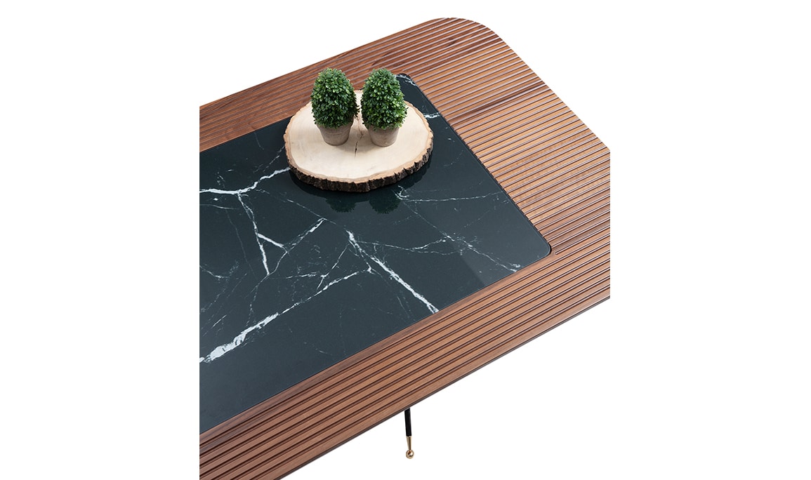 Medusa Home Mobilya - Diamond Walnut Black Orta Sehpa
