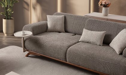 Medusa Home Mobilya - Didim Antrasit Üçlü Koltuk