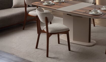 Medusa Home Mobilya - Didim Kelebek Ayaklı Yemek Masası