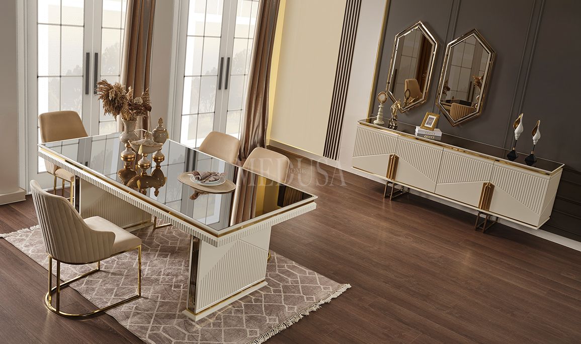 Medusa Home Mobilya - Dolce Ekru Yemek Odası