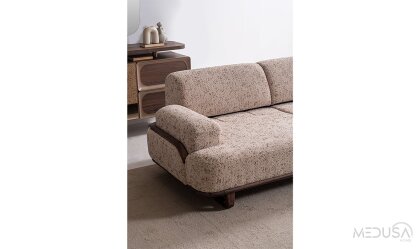 Medusa Home Mobilya - Dolce Kahve Üçlü Koltuk