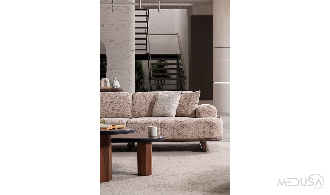 Medusa Home Mobilya - Dolce Kahve Üçlü Koltuk