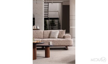 Medusa Home Mobilya - Dolce Kahve Üçlü Koltuk