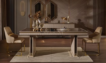 Medusa Home Mobilya - Dolce Kumtaşı Yemek Masası