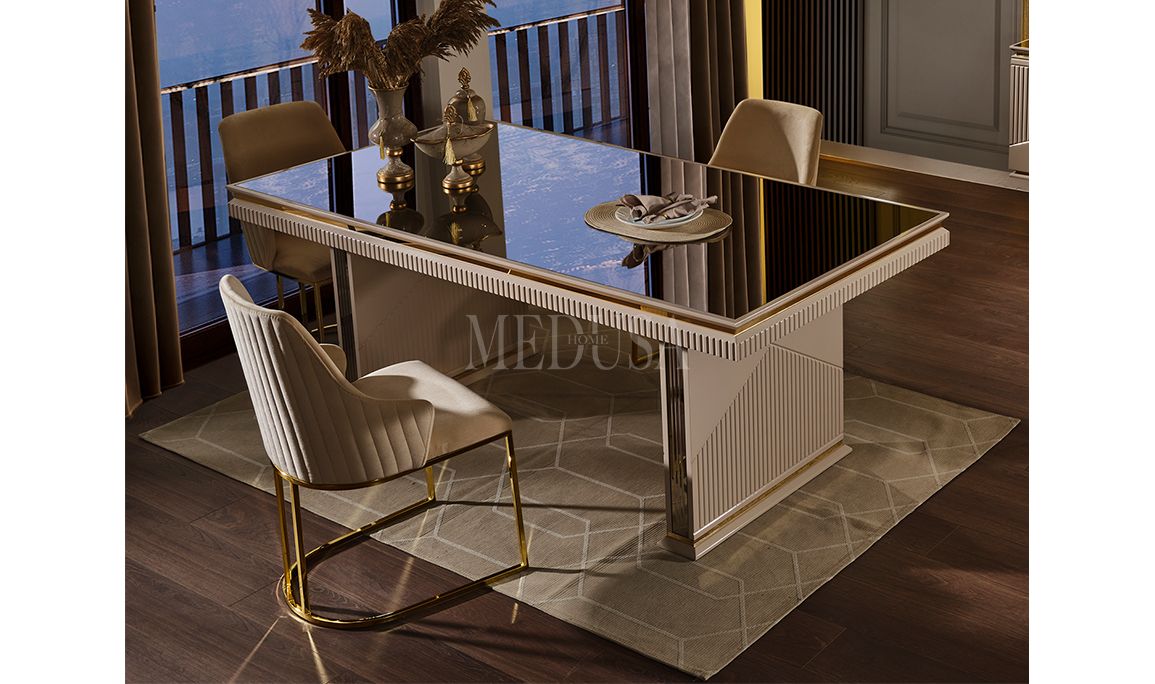Medusa Home Mobilya - Dolce Kumtaşı Yemek Masası