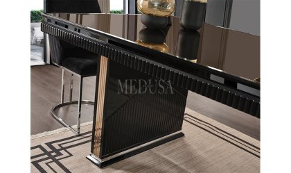 Medusa Home Mobilya - Dolce Siyah Yemek Masası