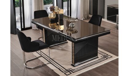 Medusa Home Mobilya - Dolce Siyah Yemek Odası