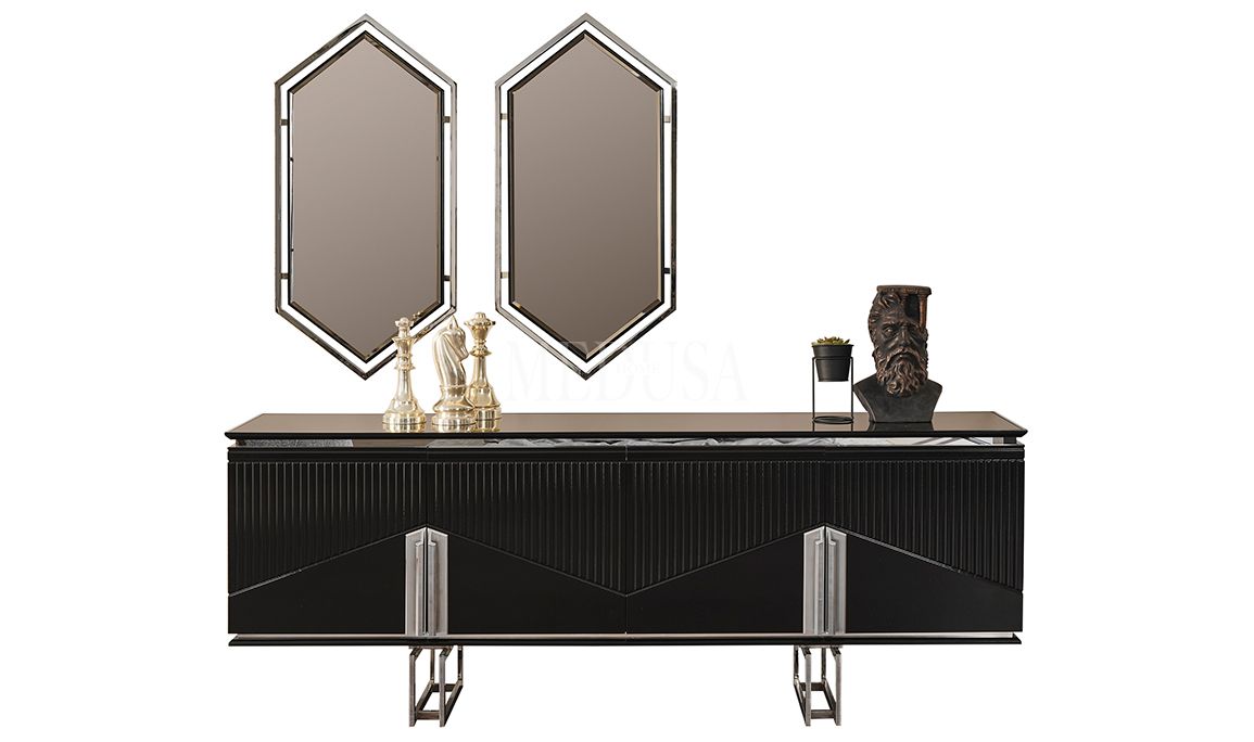 Medusa Home Mobilya - Dolce Siyah Yemek Odası