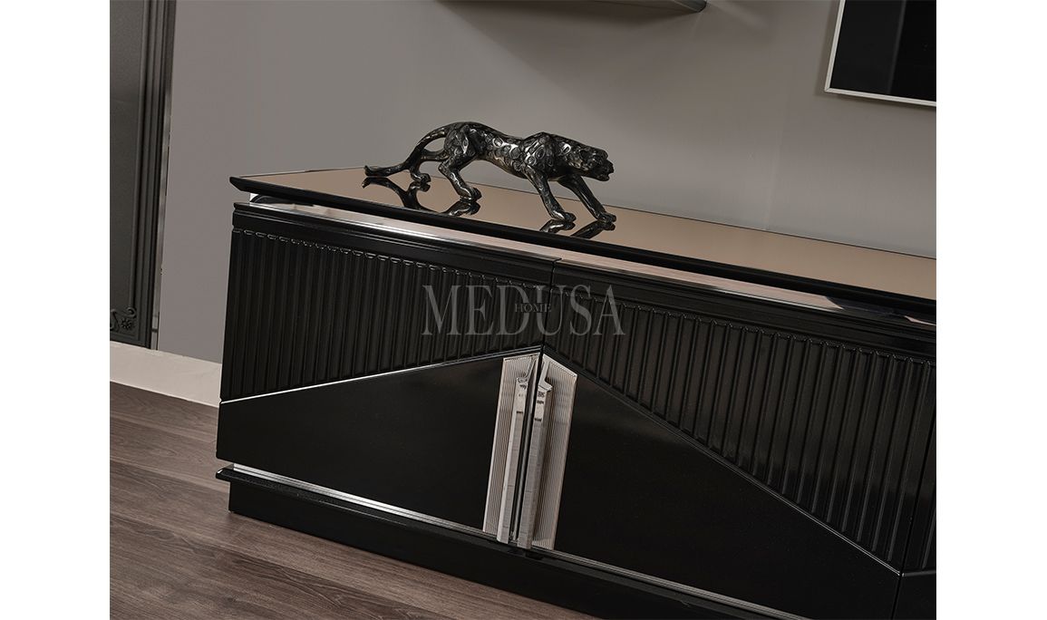 Medusa Home Mobilya - Dolce Siyah Yemek Odası