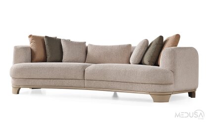 Medusa Home Mobilya - Dolunay Yerden Yüksek Üçlü Koltuk