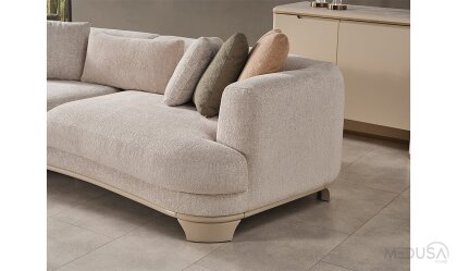 Medusa Home Mobilya - Dolunay Yerden Yüksek Üçlü Koltuk