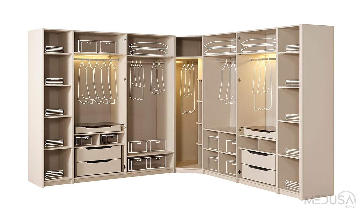 Medusa Home Mobilya - Dorio Köşe Gardırop