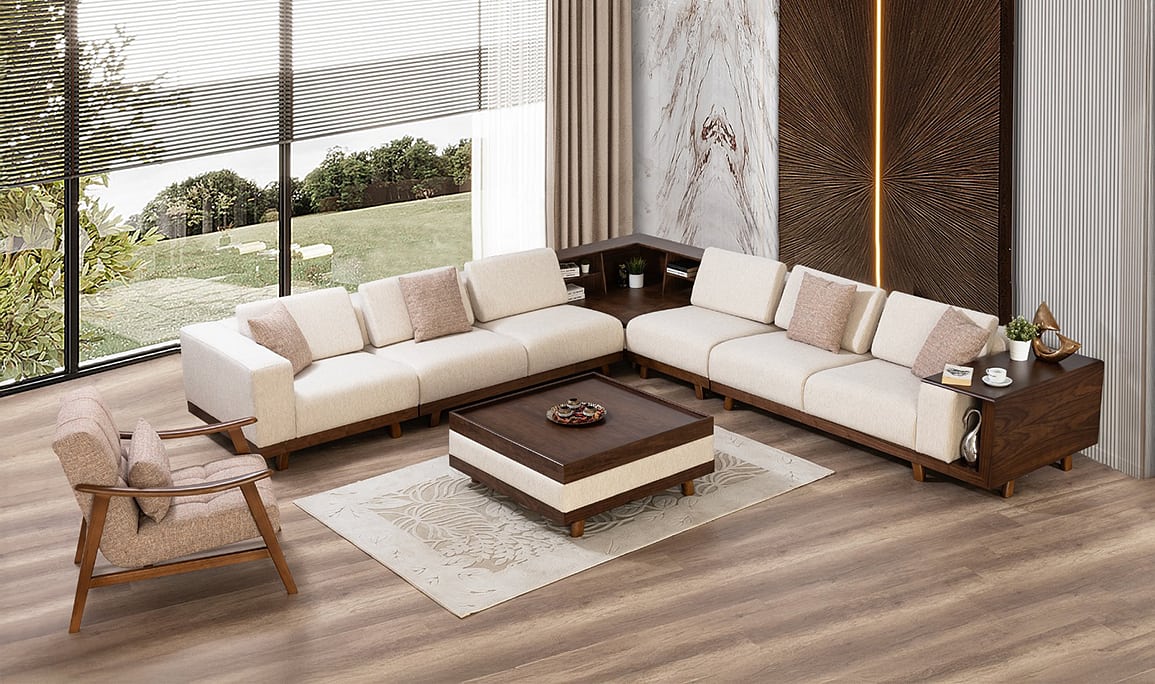 Medusa Home Mobilya - Duomo Wood Köşe Takımı