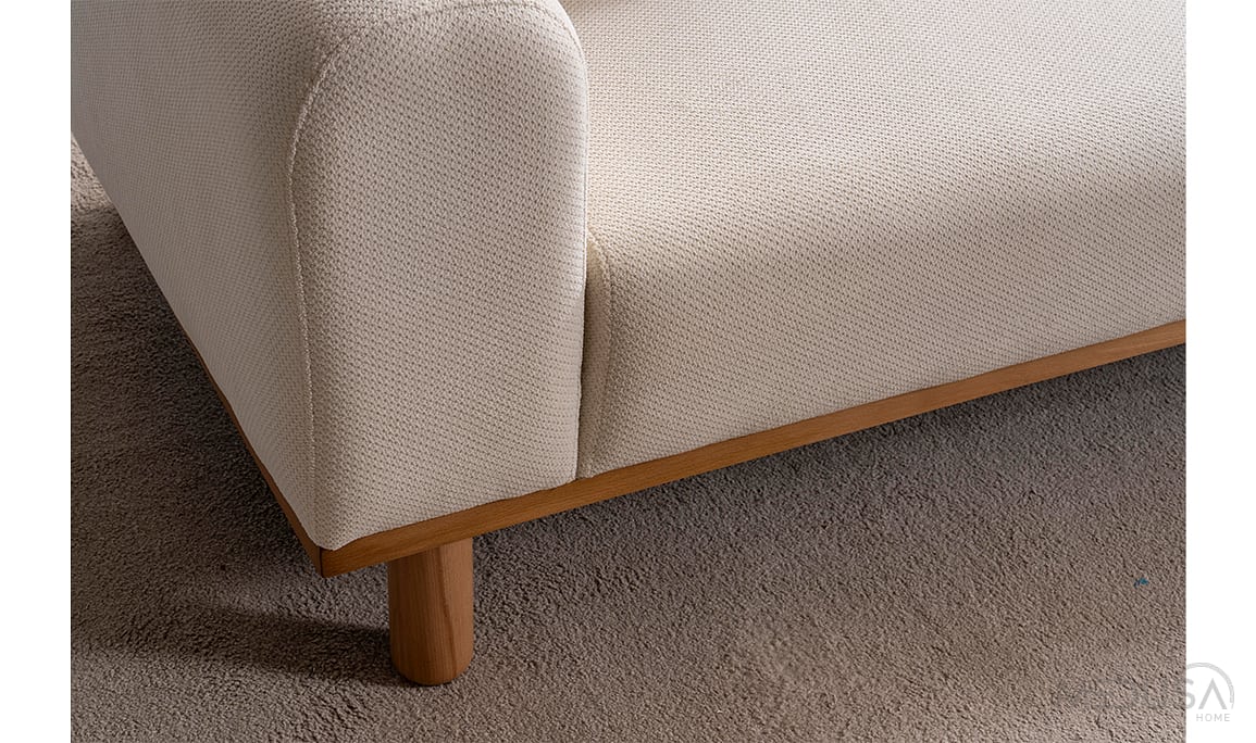 Medusa Home Mobilya - Echo Beyaz Üçlü Koltuk