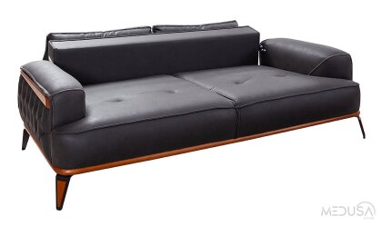 Medusa Home Mobilya - Ege Antrasit Üçlü Koltuk