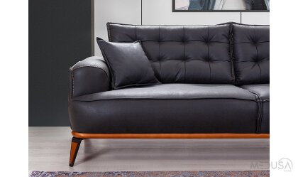 Medusa Home Mobilya - Ege Antrasit Üçlü Koltuk