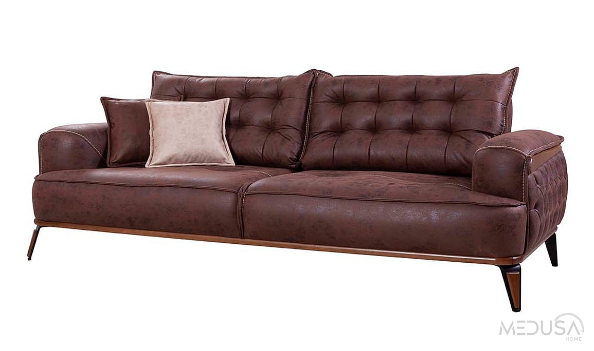 Medusa Home Mobilya - Ege Kahve Üçlü Koltuk