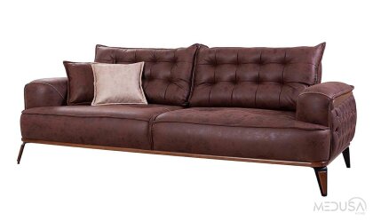 Medusa Home Mobilya - Ege Kahve Üçlü Koltuk