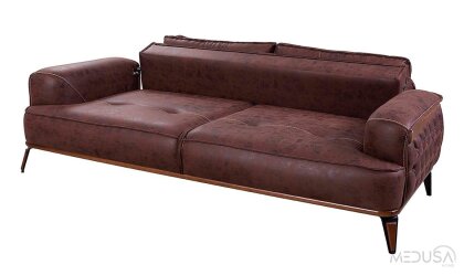 Medusa Home Mobilya - Ege Kahve Üçlü Koltuk