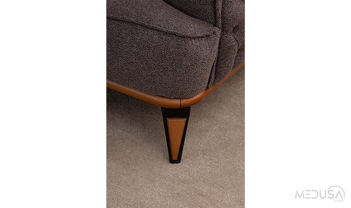 Medusa Home Mobilya - Ege Koyu Gri Üçlü Koltuk