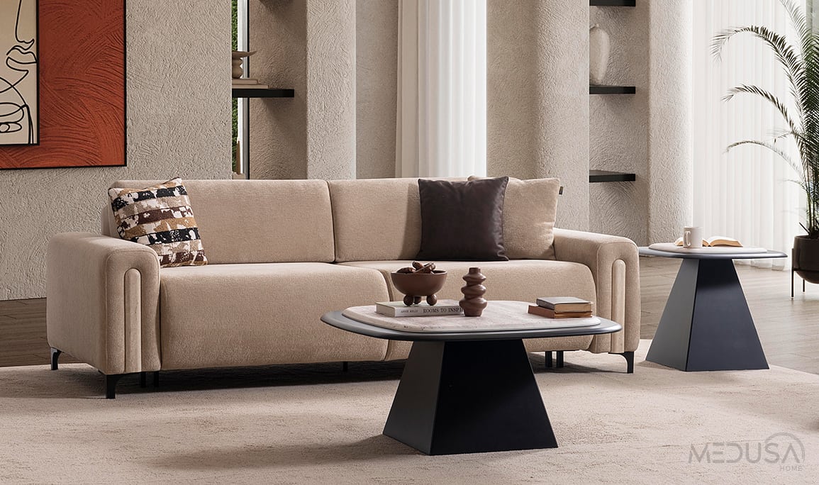 Medusa Home Mobilya - Ekol Sandıklı Üçlü Koltuk