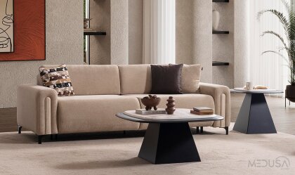 Medusa Home Mobilya - Ekol Sandıklı Üçlü Koltuk