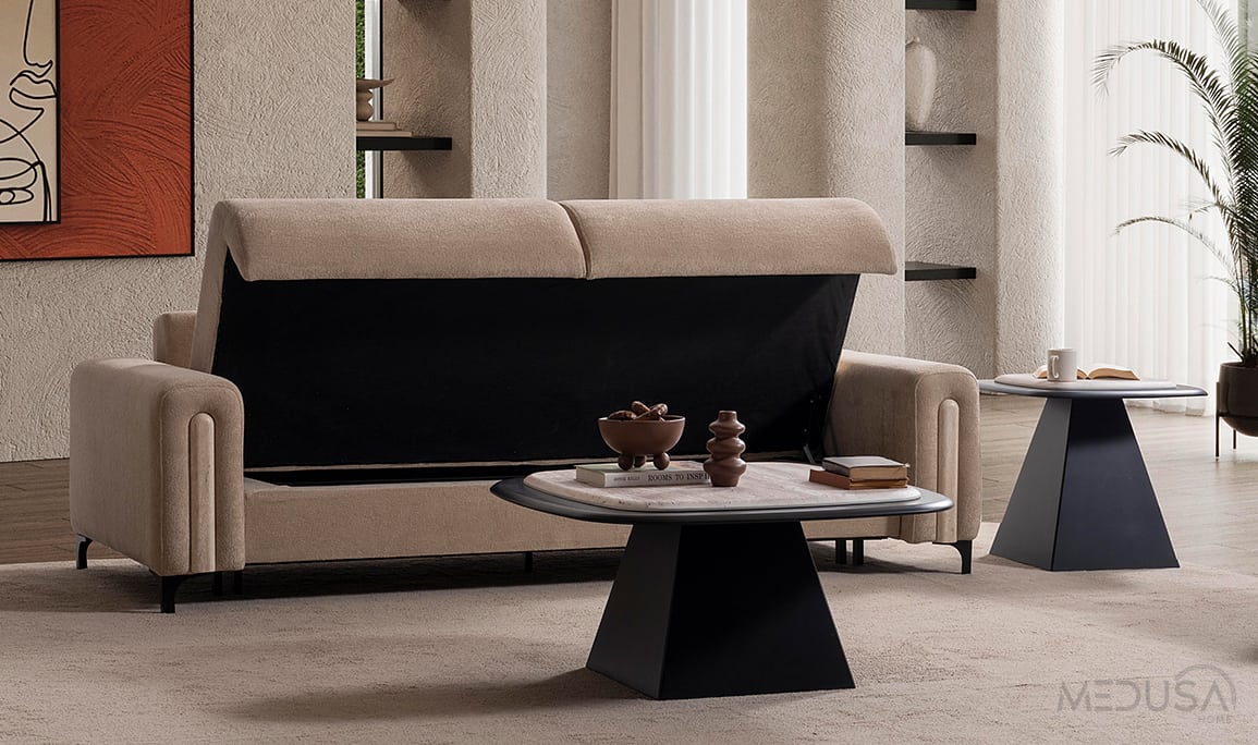 Medusa Home Mobilya - Ekol Sandıklı Üçlü Koltuk