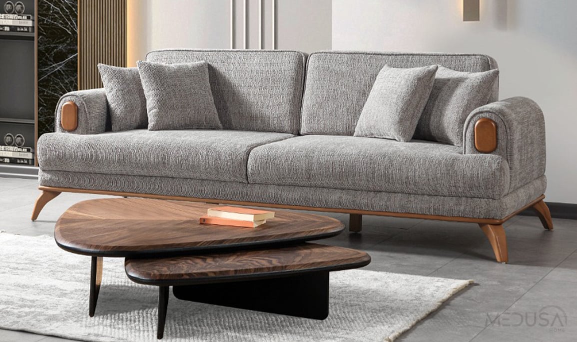 Medusa Home Mobilya - Elf Wood Üçlü Koltuk