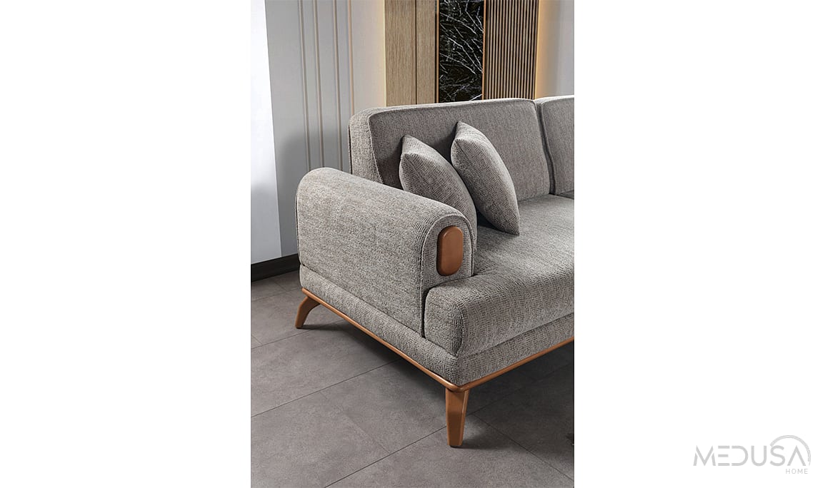Medusa Home Mobilya - Elf Wood Üçlü Koltuk