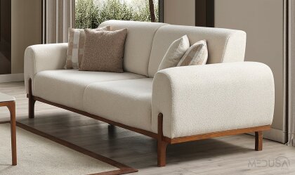 Medusa Home - Eliah Bohem Beyaz Üçlü Koltuk Medusa Home - Eliah Bohem Beyaz Üçlü Koltuk