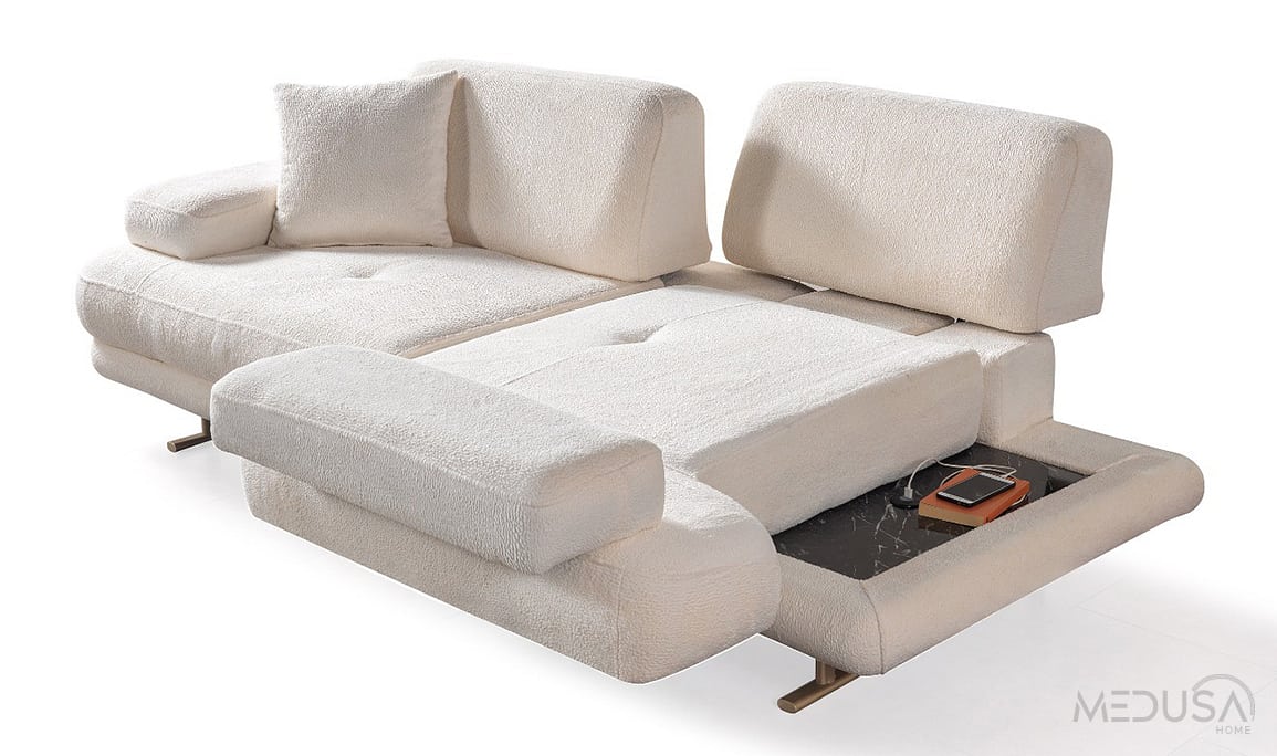 Medusa Home Mobilya - Elissa Yataklı Üçlü Koltuk