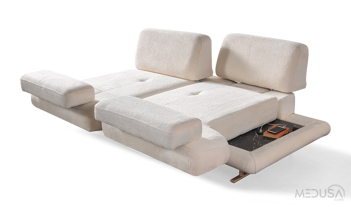 Medusa Home Mobilya - Elissa Yataklı Üçlü Koltuk