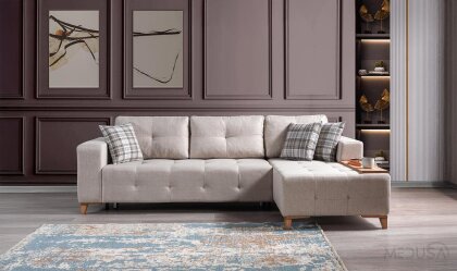 Medusa Home Mobilya - Elit Ceviz Ayaklı ve Sandıklı Köşe Takımı
