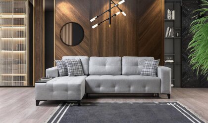 Medusa Home Mobilya - Elit Siyah Ayaklı ve Sandıklı Köşe Takımı