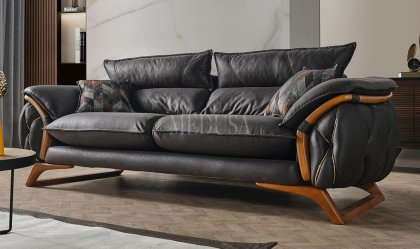 Medusa Home Mobilya - Elit Üçlü Koltuk Antrasit