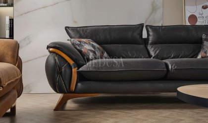 Medusa Home Mobilya - Elit Üçlü Koltuk Antrasit