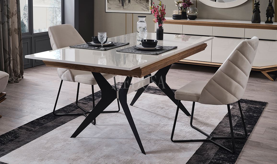 Medusa Home Mobilya - Eliza Beyaz Yemek Masası