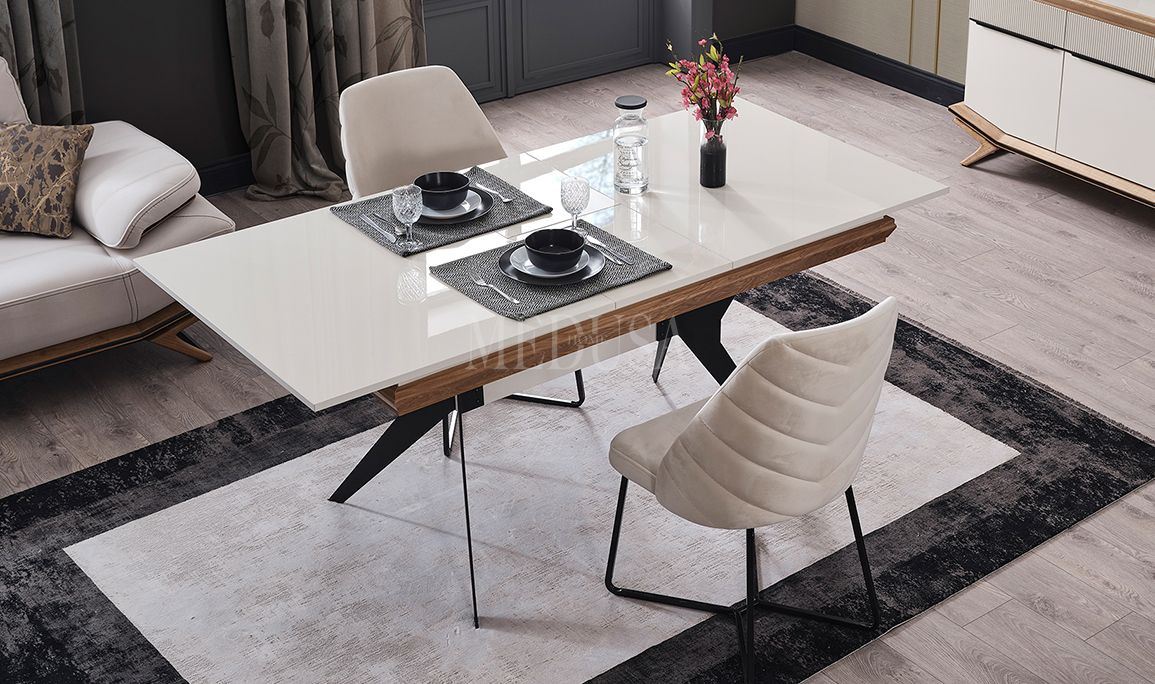 Medusa Home Mobilya - Eliza Beyaz Yemek Odası