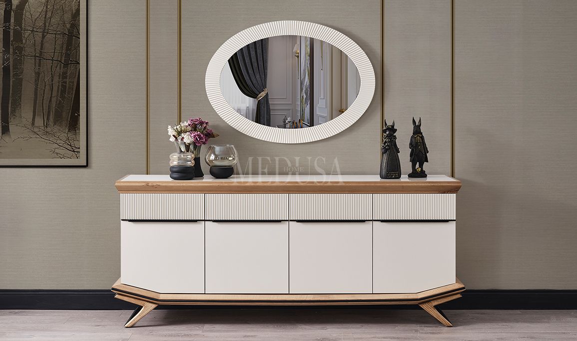 Medusa Home Mobilya - Eliza Beyaz Yemek Odası