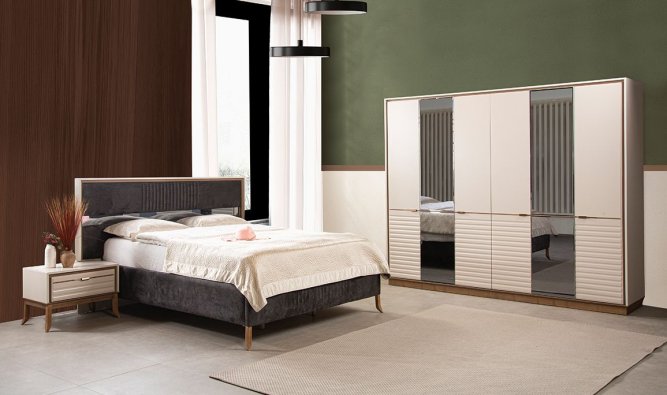 Medusa Home Mobilya - Elna Yatak Odası - Beyaz Yatak Odası