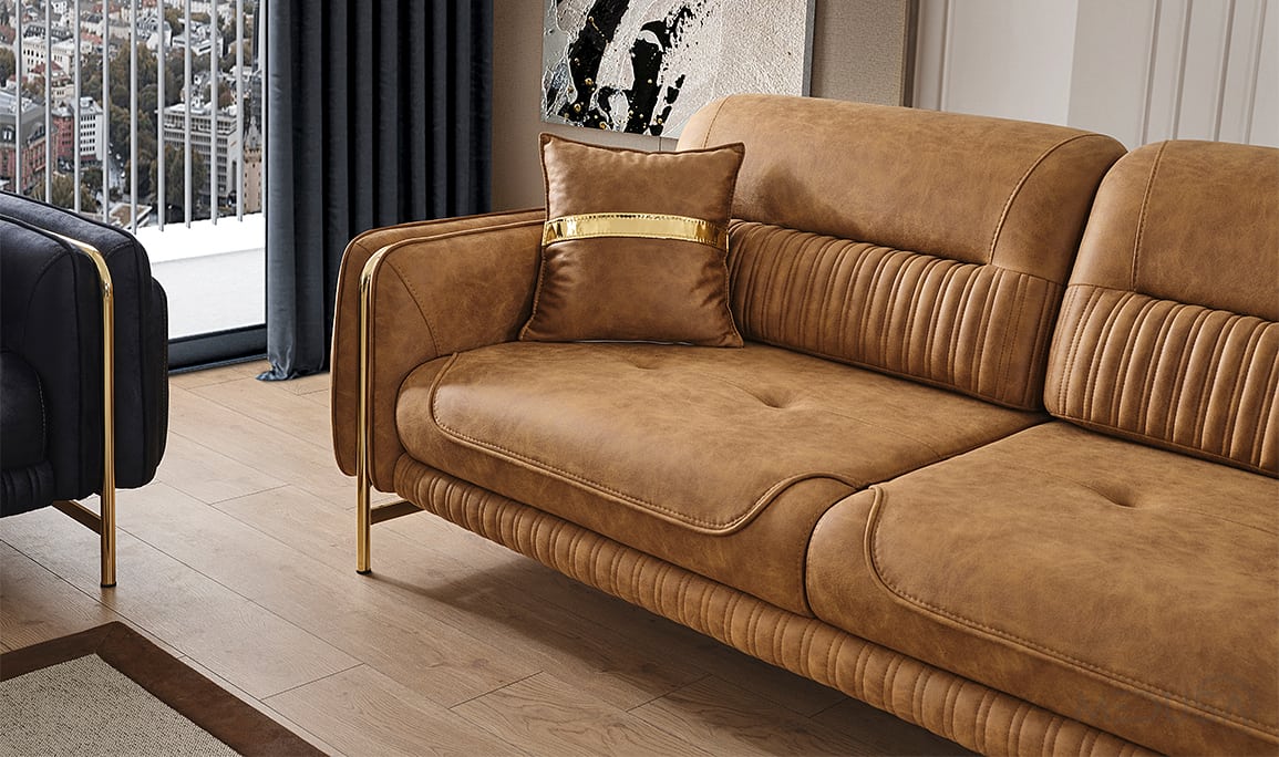 Medusa Home Mobilya - Elora Gold Koltuk Takımı