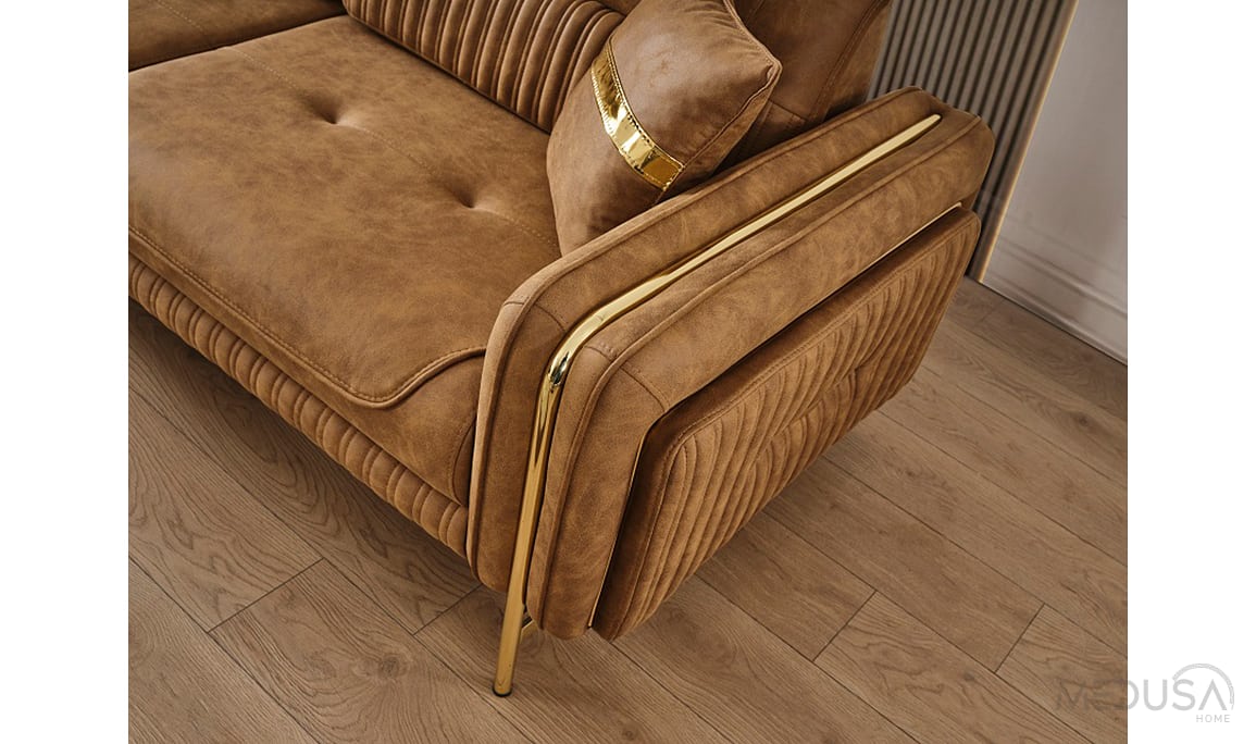 Medusa Home Mobilya - Elora Gold Koltuk Takımı