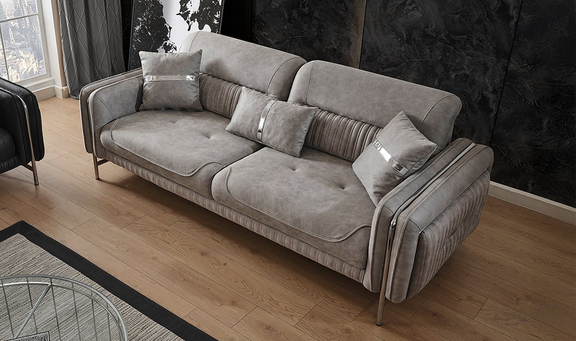Medusa Home Mobilya - Elora Krom Koltuk Takımı