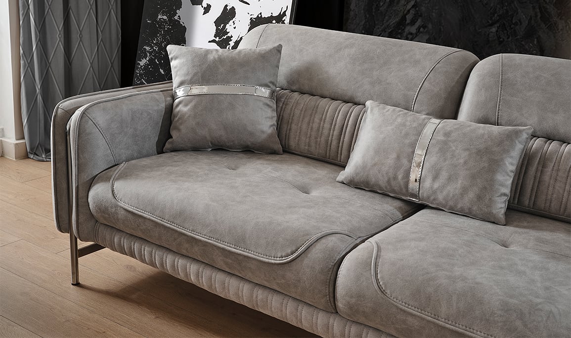 Medusa Home Mobilya - Elora Krom Koltuk Takımı