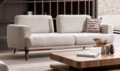 Medusa Home Mobilya - Eltis Ahşap Ayaklı Üçlü Koltuk